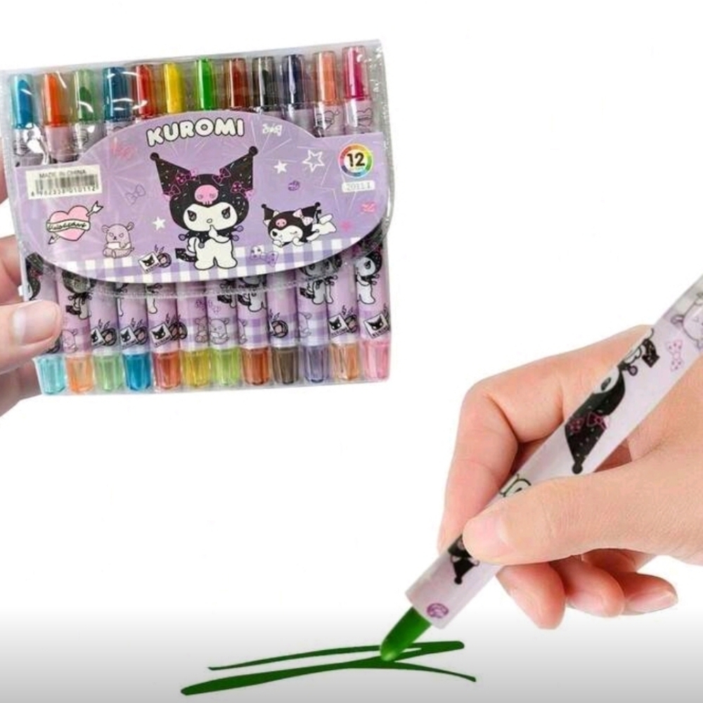 Kuromi Crayon Set